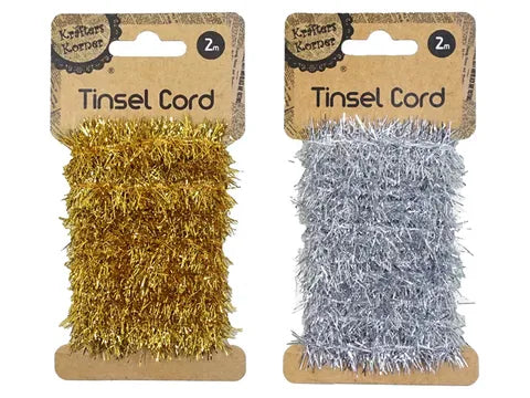 1pack TINSEL CORD 2M ASST COLOUR