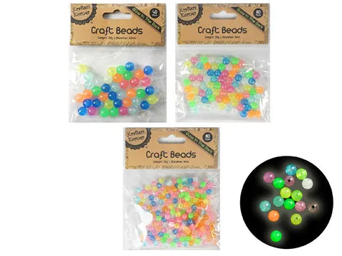 GLOW IN THE DARK BEADS 20G 1 Pack