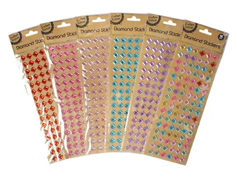 1pack DIAMOND BORDER STICKERS/16 STRI Assorted Designs