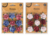 1pack 3D PAPER FLOWERS - ROSE 9Pcs Assorted Colours