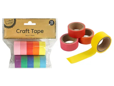 CRAFT TAPE COLOURED 10PK