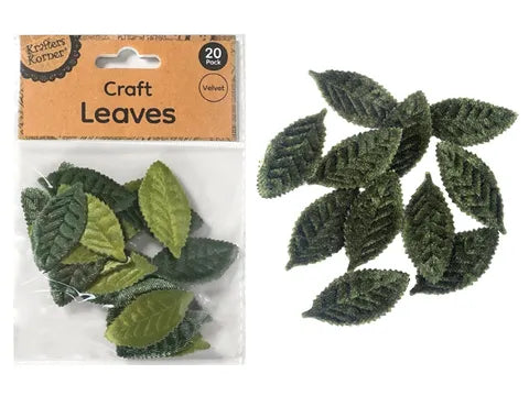 1pack CRAFT VELVET LEAVES/20