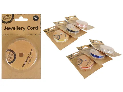 1 pc JEWELLERY CORD COLOURED - 5M, ASST COLOUR