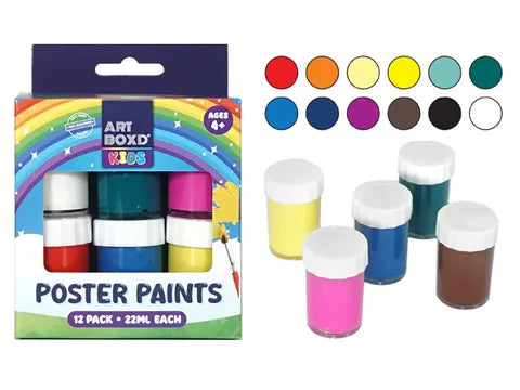 1pack POSTER PAINTS 22ML 12pcs