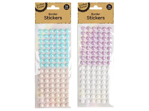 1pack ADHESIVE LRG HALF PEARLS Assorted colors