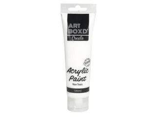 100ML ACRYLIC PAINT TUB- WHITE