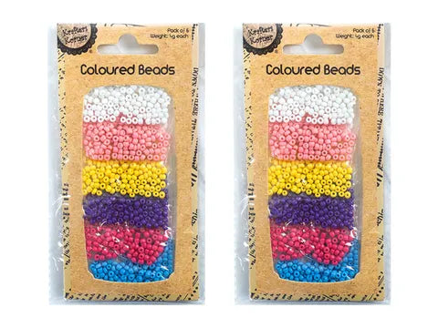 1 pack Color Beads 4MM, 6 Assorted Colors