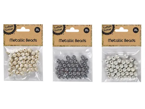 20G METALLIC BEADS 1 pack Asstd Colour