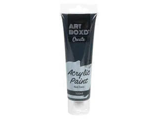 100ML ACRYLIC PAINT TUBE- BLACK
