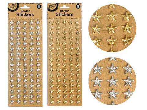 1pack METALLIC STAR STICKERS Assorted Colours