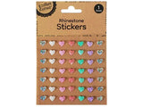 1pack HEART RHINESTONE STICKERS 49Pcs