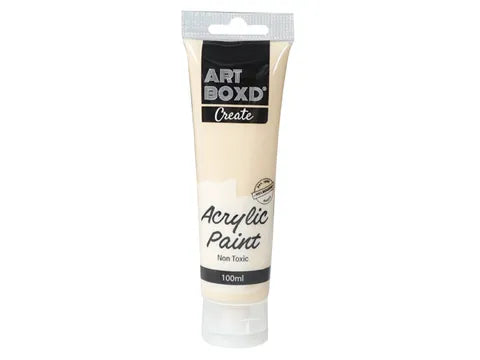 100ML ACRYLIC PAINT TUBE- CREAM