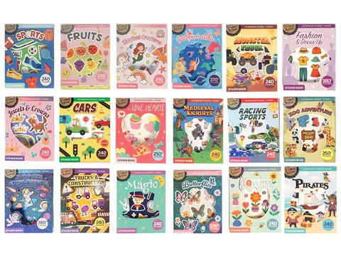 1pc STICKER BOOK - IRIDESCENT 15pages Assorted Book