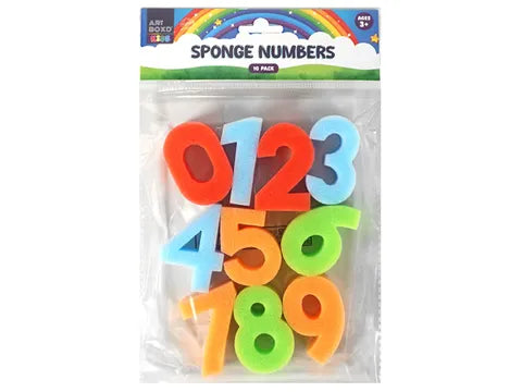 1pack SPONGE NUMBERS 9Pcs