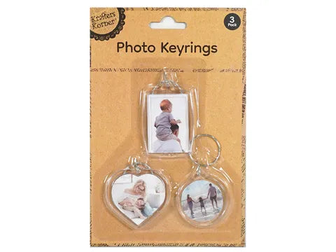 1pack KEYRING TAG INSERT PHOTO 3pcs