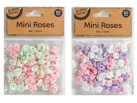 1pack MINI CRAFT ROSES/60 Assorted colour