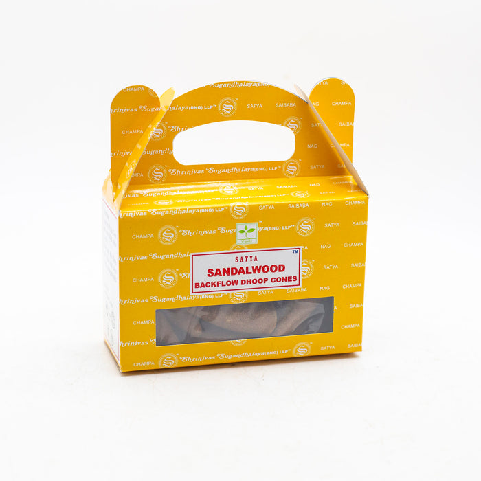 1pc Satya Backflow Dhoop Cones - Sandalwood