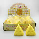 1pc Squishy Squeeze - Block Series Cheese Wedge - 3.5cm x 9cm