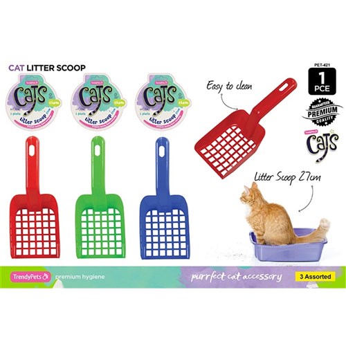 1pc Cat Litter Scoop 10.5x27cm 3 Assorted Colors