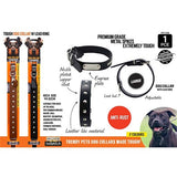 1pce Dog Collar w/Spikes-40mmx65cm-2Col