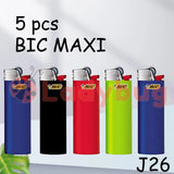 5pcs Bic Lighters Genuine J26 Maxi Cigarette Lighter