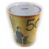 Copy of $50 JUMBO Dollar Note Money Tin Australian Box Jar Piggy Bank Coin OZ Variety