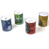 $20 SMALL Dollar Note Money Tin Australian Box Jar Piggy Bank Coin OZ Variety