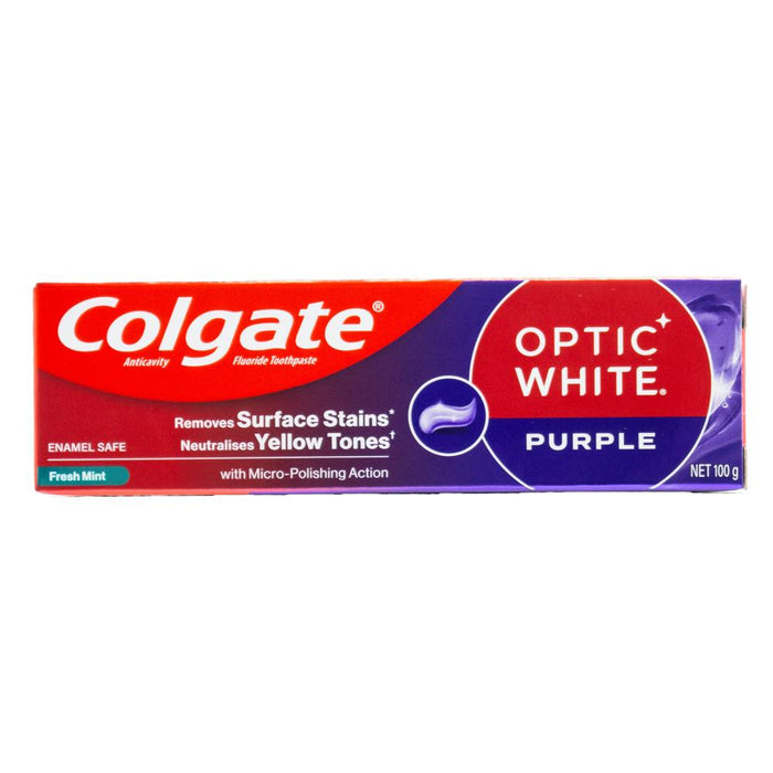 COLGATE 100g TOOTHPASTE OPTIC WHITE PURPLE FRESH MINT