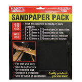 Assorted Sandpaper Pack 10pk