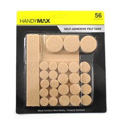 Felt Adhesive Shapes Assorted Pk56
