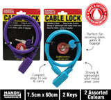 Spiral Cable Lock With 2keys