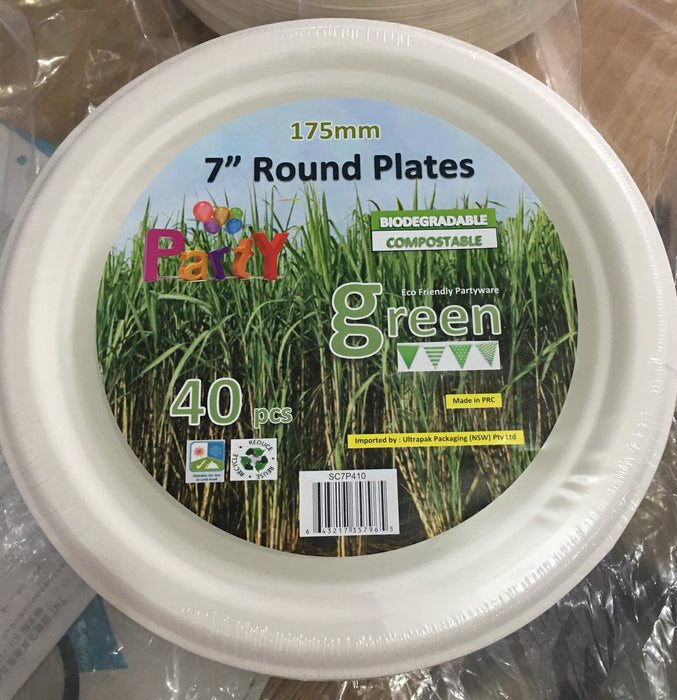 7 Inch Sugarcane Disposable Plate