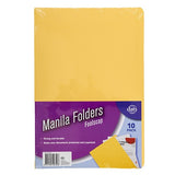 Folder Manila Foolscap 10pk 180gsm
