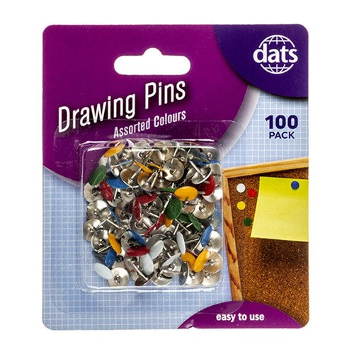 1pack Pin Drawing Asstd Cols 100pcs