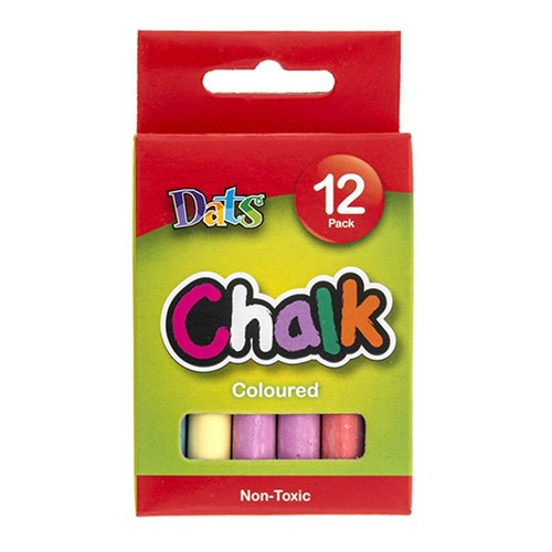 1pack Chalk Coloured 12pcs in Col Box