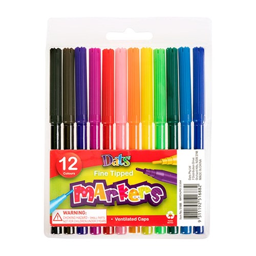 1pack Marker Colour Fine Tip 12pcs