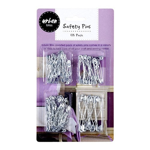 1pc Pins Safety Asstd Sizes Pk125