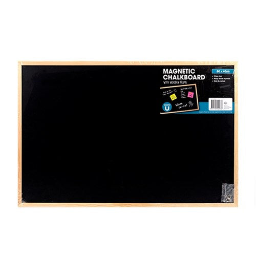 Chalkboard Magnetic Wooden Frame 600x400mm
