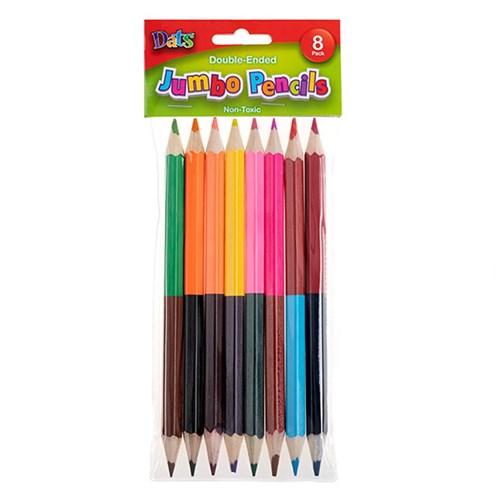 1pack Pencil Colour Jumbo Double Ended 8pcs