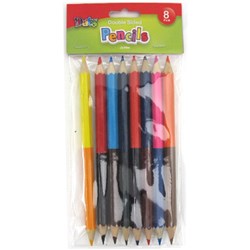 Pencils Colored Jumbo Double Ended Pk8