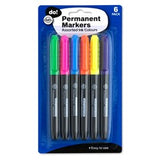 Markers Permanent Pk6 Asstd Cols