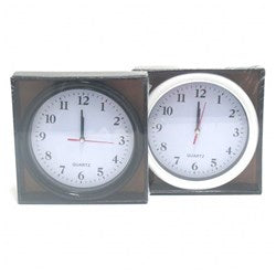 1pc Clock Wall 20x20cm Basic 2 Assorted Black Or White