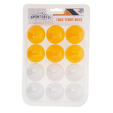 Balls Table Tennis 12pk Asstd Pk Orange and White