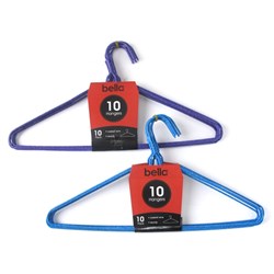1pack Hanger Adult Coated Wire Pk 10 37cm Blue or Purple