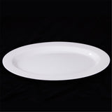 Melamine Plate Oval White 35x25cm