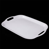 Melamine Tray Carry W Handles White 38x25x2cm