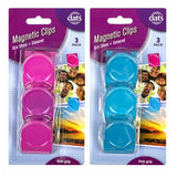 1pc Clip Magnetic 38mm 3pk Asstd Blue Pink