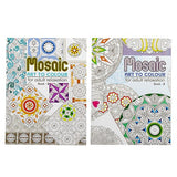Book Colouring Adult Mosaic 24sheets
