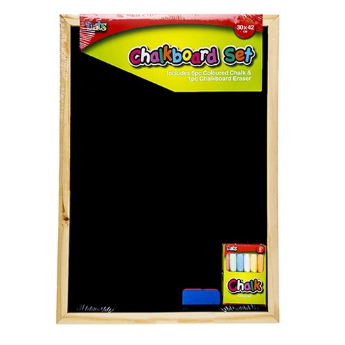Chalkboard Wooden Frame 300x420mm w Accessories
