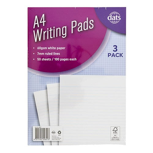 1pack Pad Paper Writing A4 100pg 3pcs P7.2 FSC Mix Credit